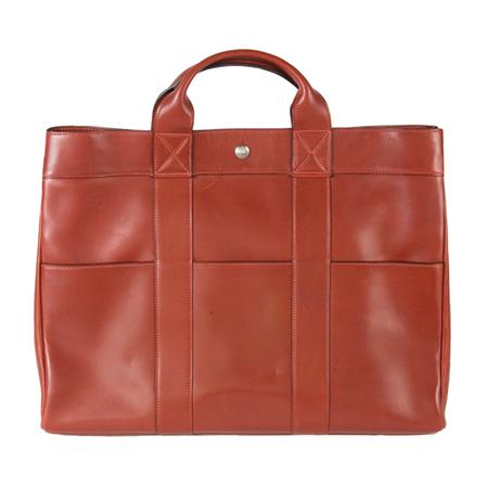 Appraisal: Hermes Burgundy Calf Tote Estimate -