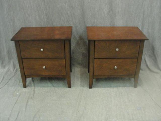 Appraisal: Pair of Drawer End Tables From a Hartsdale estate Dimensions