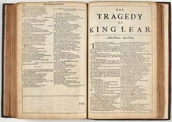 Appraisal: SHAKESPEARE WILLIAM Comedies Histories and Tragedies London Text in columns