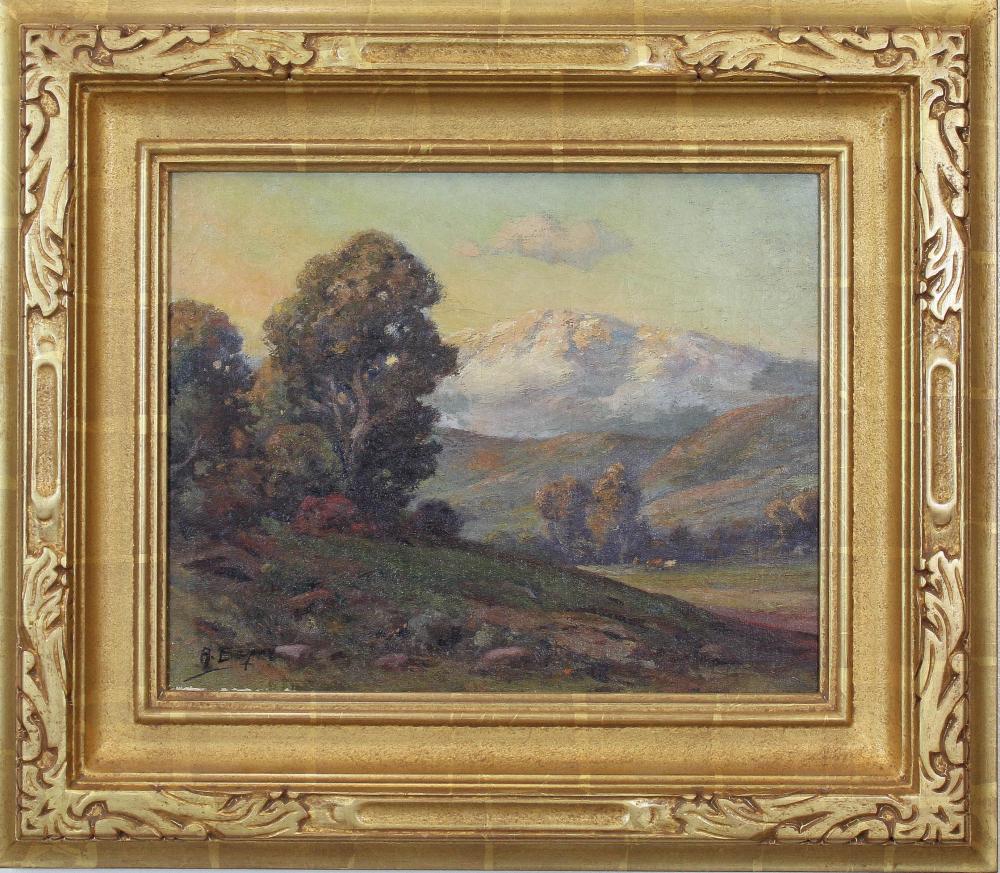 Appraisal: ANGEL ESPOY California - oil on canvas California landscape with