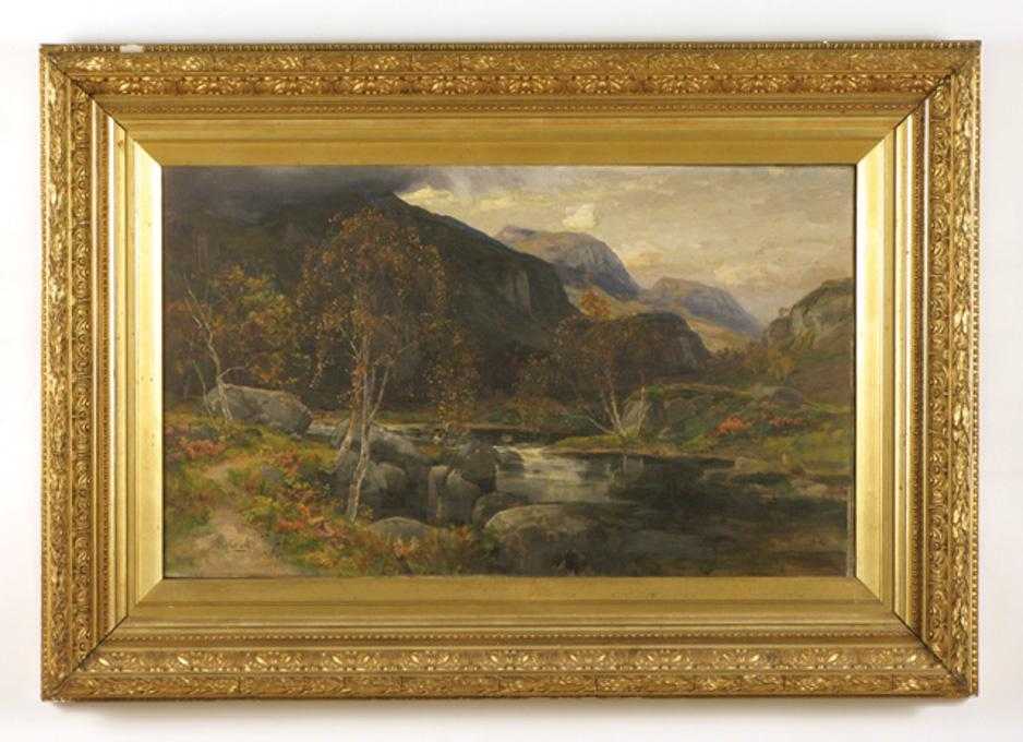 Appraisal: GEORGE GRAY OIL ON CANVAS British - Scottish Highland autumn