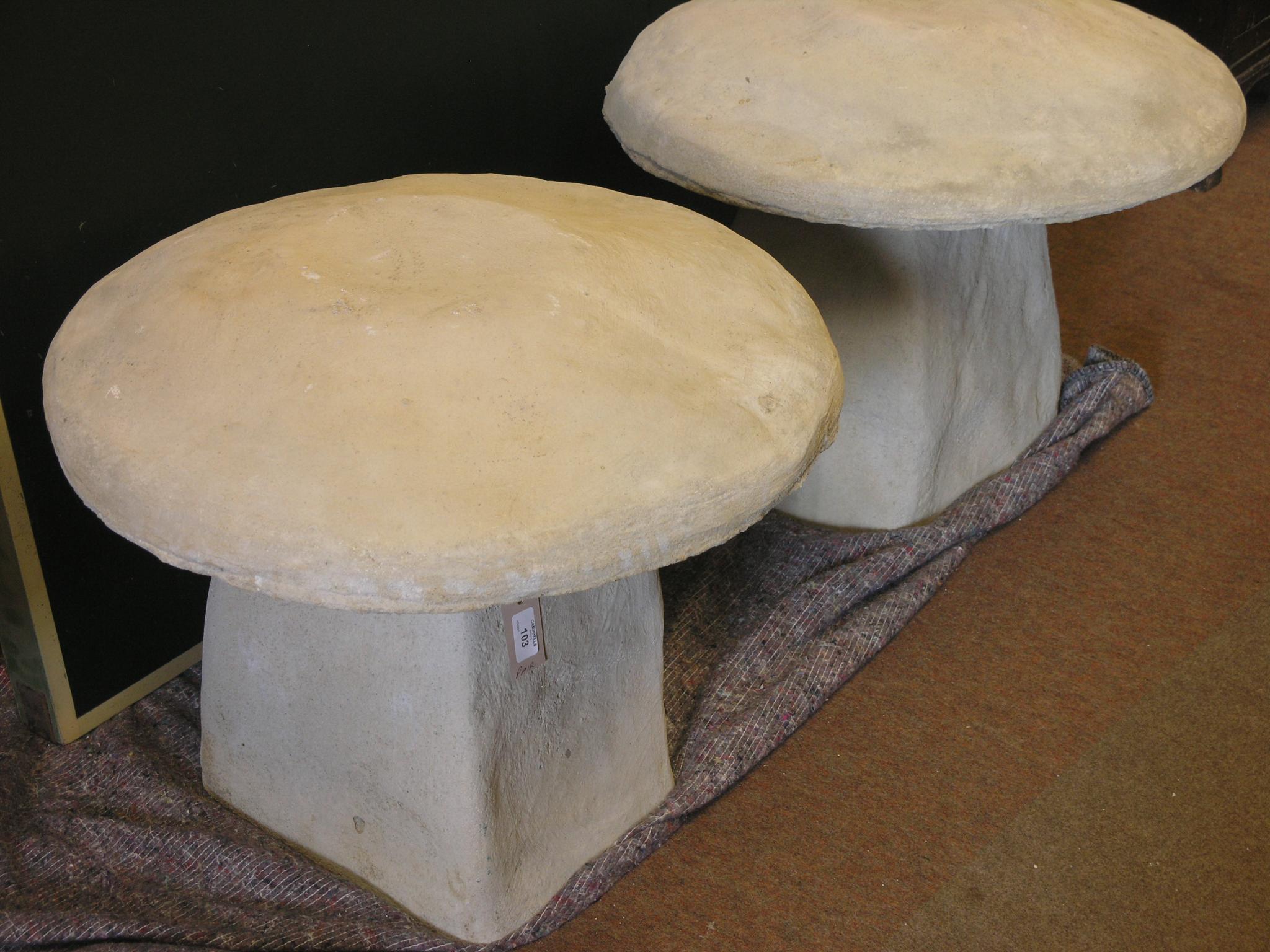 Appraisal: A pair of staddle stones