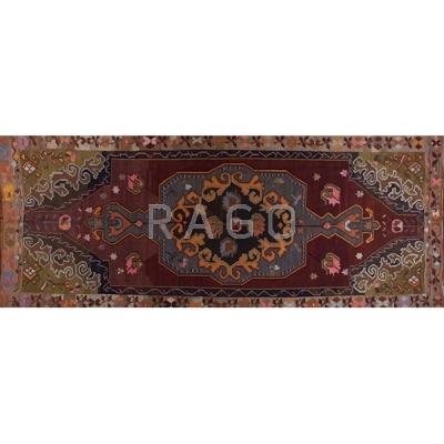 Appraisal: KILIM Decorative design wool flat weave runner x Condition Report