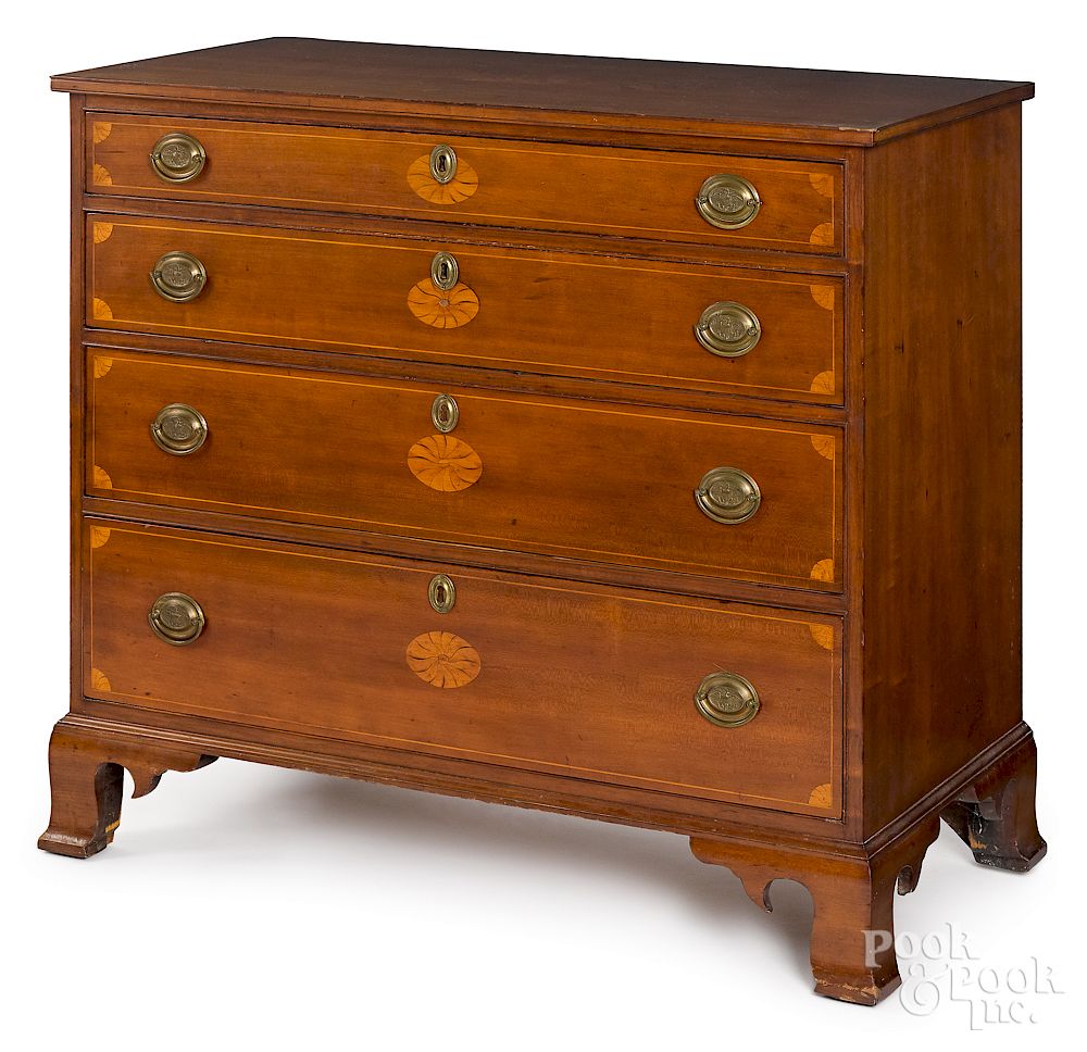 Appraisal: Connecticut Federal cherry chest of drawers Exclusive on Bidsquare Connecticut