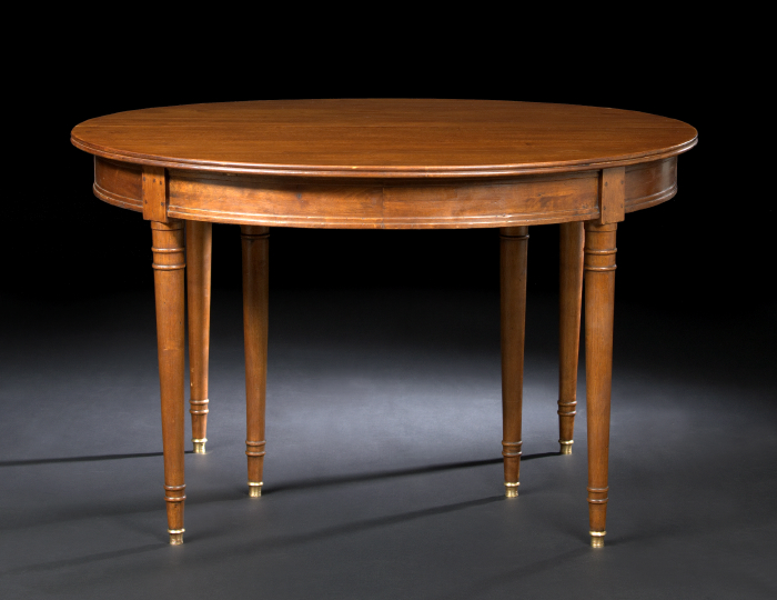 Appraisal: Louis XVI-Style Mahogany Dining Table early th century the circular