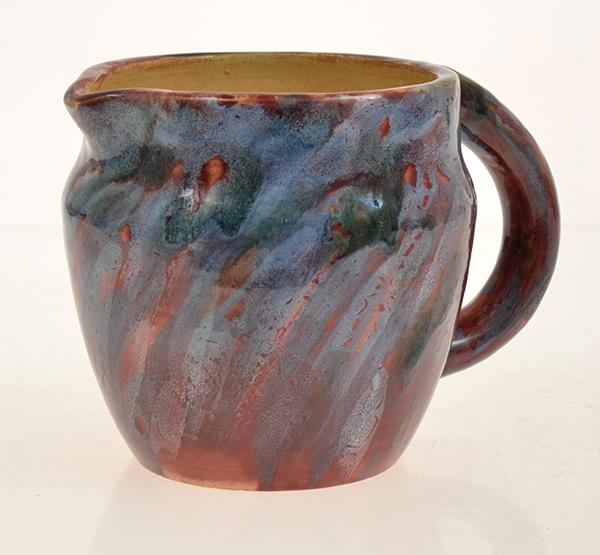 Appraisal: FLORA LANDELLS POLYCHROME JUG CM HIGH SIGNED AND INCISED TO