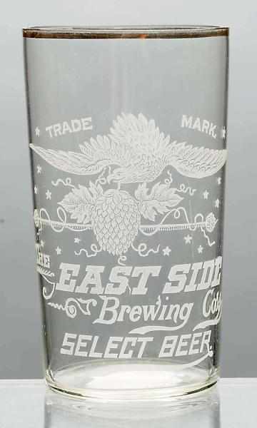 Appraisal: East Side Brewing Co Acid-Etched Beer Glass With soaring eagle