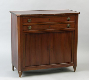 Appraisal: A Sheraton-Inspired Small Chest A Sheraton-inspired small chest with two