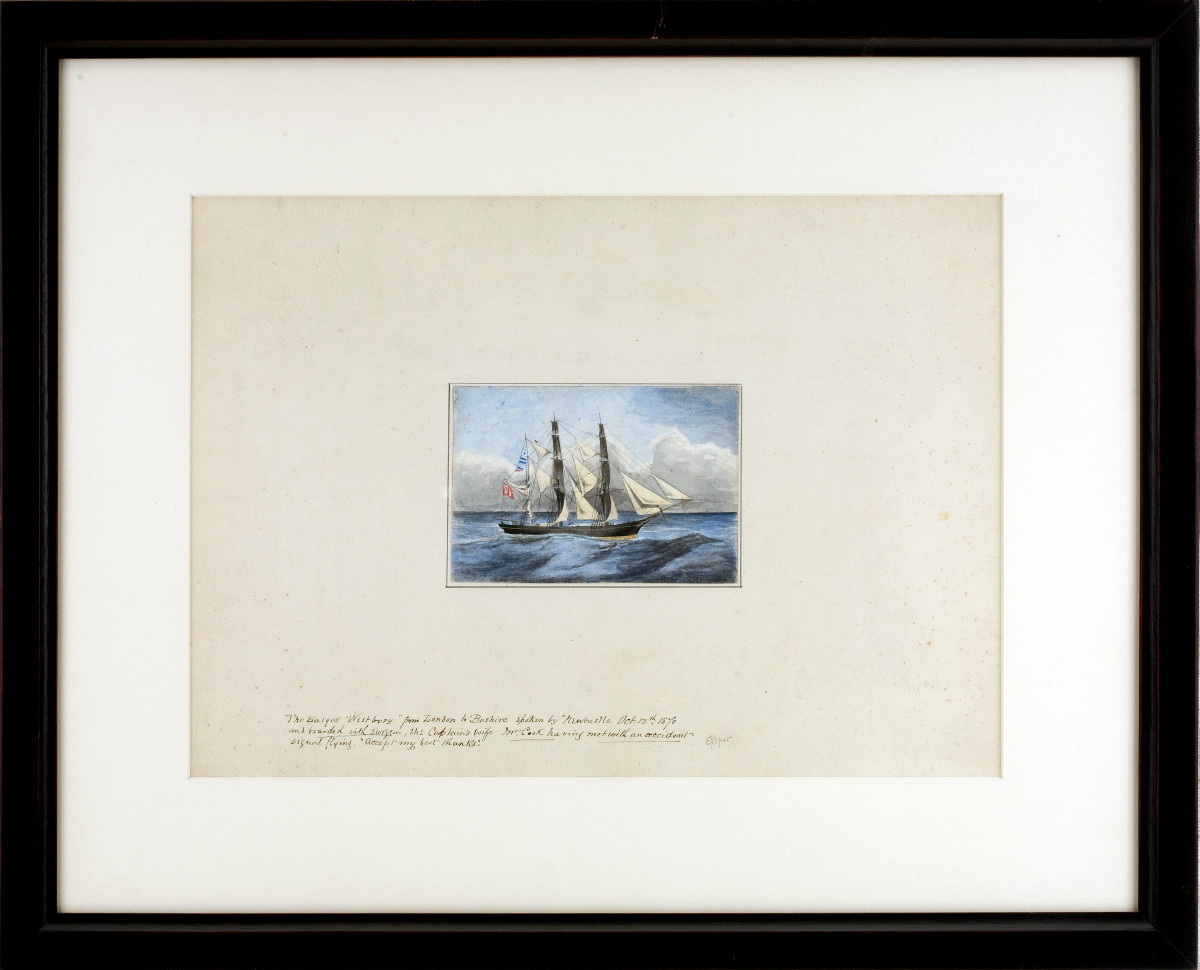 Appraisal: THE BARQUE quot WESTBURY quot ON A VOYAGE FROM LONDON