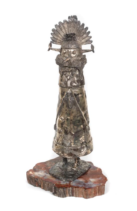 Appraisal: Sale Lot A Silver Shalako Kachina Figure J Turpen on