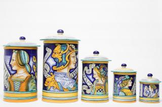 Appraisal: Deruta Canister Set by Ceramiche d'Arte Pascal Deruta pottery ceramic