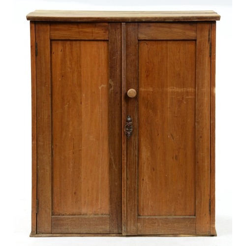 Appraisal: A pine two door cupboard cm h x cm More