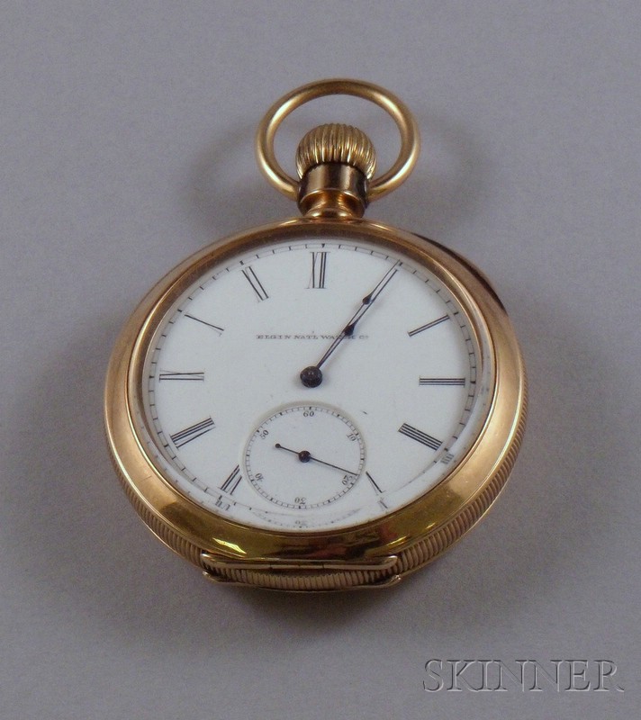 Appraisal: kt Gold Open Face Elgin Pocket Watch movement no No