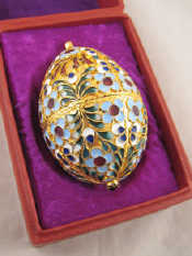 Appraisal: A Russian gilt cloisonn enamelled Easter egg cm long in