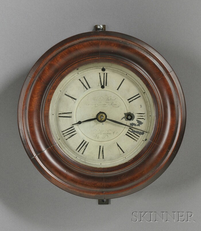 Appraisal: Kirk's Patent Marine Timepiece New Haven Connecticut c turned mahogany