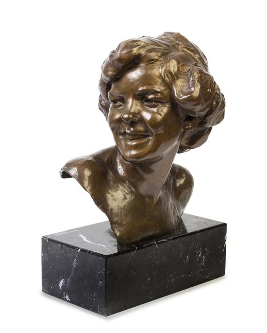 Appraisal: Sale Lot After Toon Dupuis Belgian - Bust of a