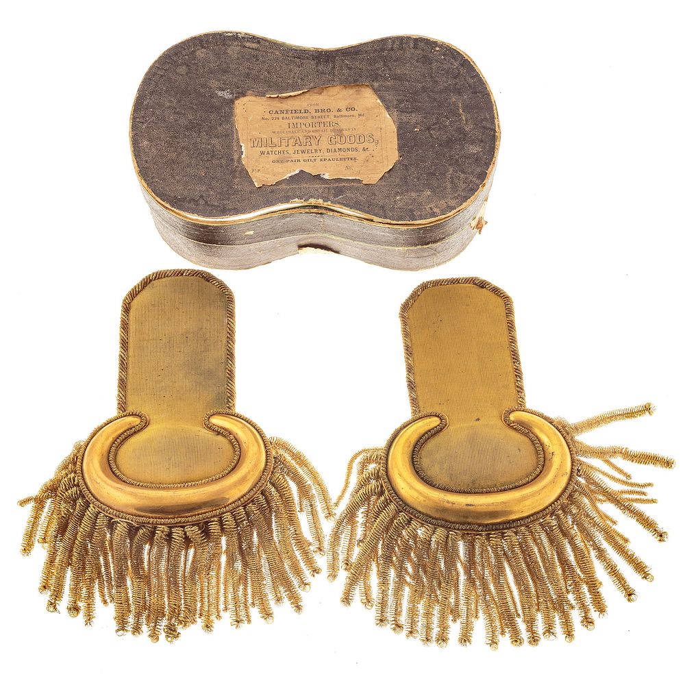 Appraisal: th Century Captains Epaulets Come with partial original box from