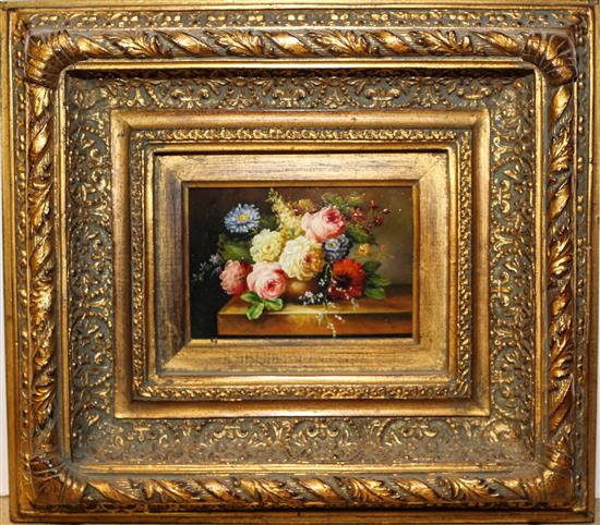 Appraisal: Sale Lot Artist Unknown th century Floral Still Life oil