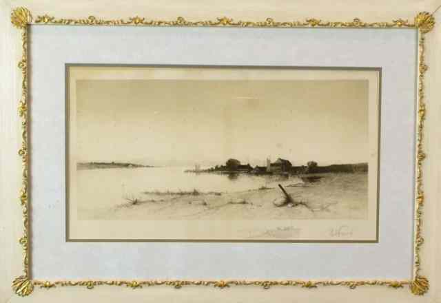 Appraisal: E L Fields Engraving on Heavy PaperTitled ''Morning at West