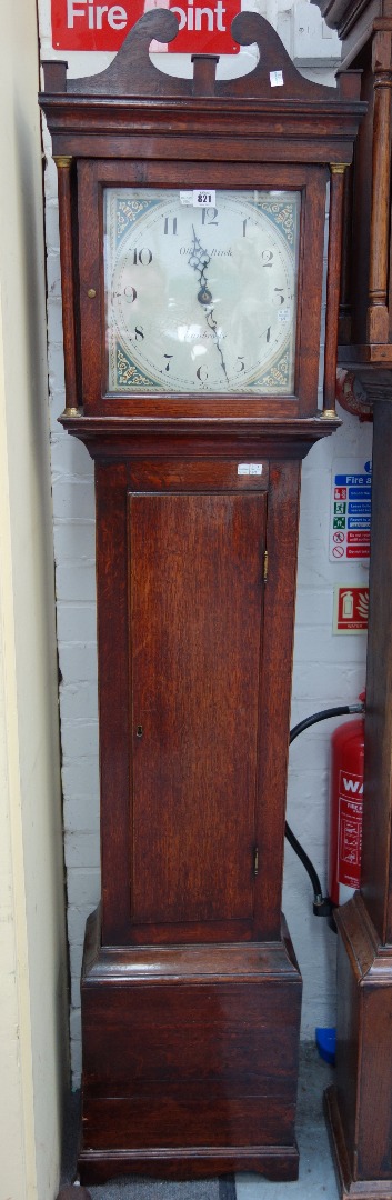 Appraisal: A thirty hour longcase clock the square hood with broken