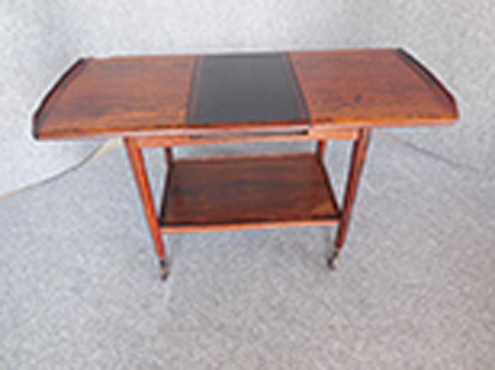 Appraisal: DANISH ROSEWOOD DRINKS TROLLEY ON CASTORS x x extended