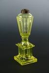 Appraisal: LAMP - Early th C Sandwich canary yellow glass whale