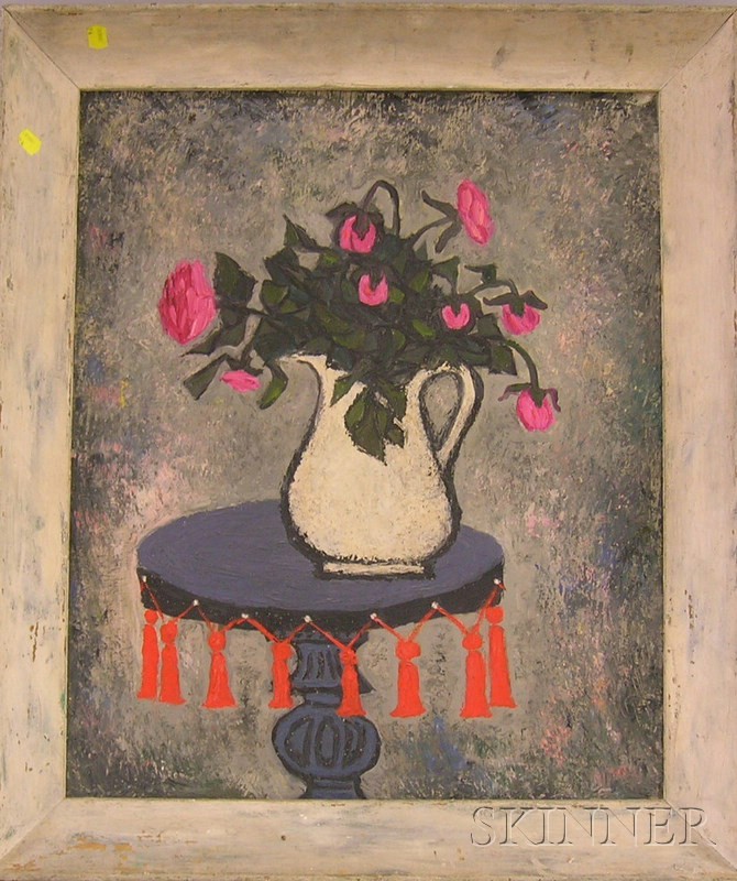 Appraisal: Framed Oil on Canvas Still Life Depicting a Vase of