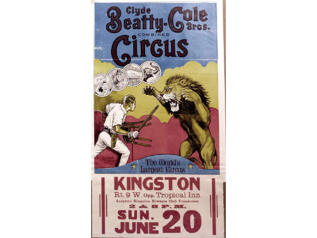 Appraisal: Original Clyde Beatty- Cole Brothers Circus poster featuring Roland Butler