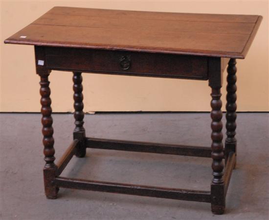 Appraisal: TAVERN TABLE A th C English oak tavern table The