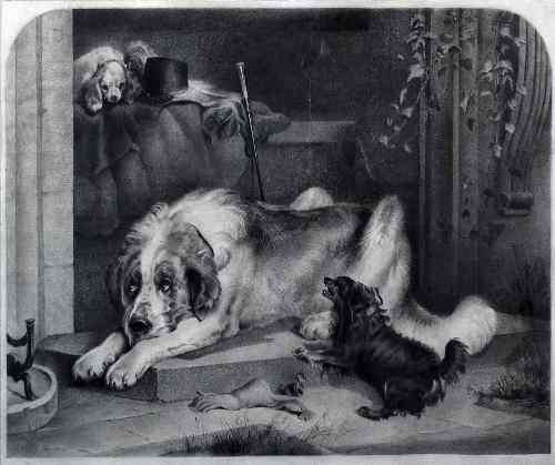 Appraisal: Attributed to Thomas Landseer - - Pencil and pastel drawing