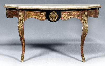 Appraisal: Louis Philippe boull eacute work pier table with serpentine front