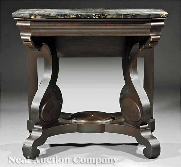 Appraisal: An American Classical Carved Mahogany Pier Table c Philadelphia original