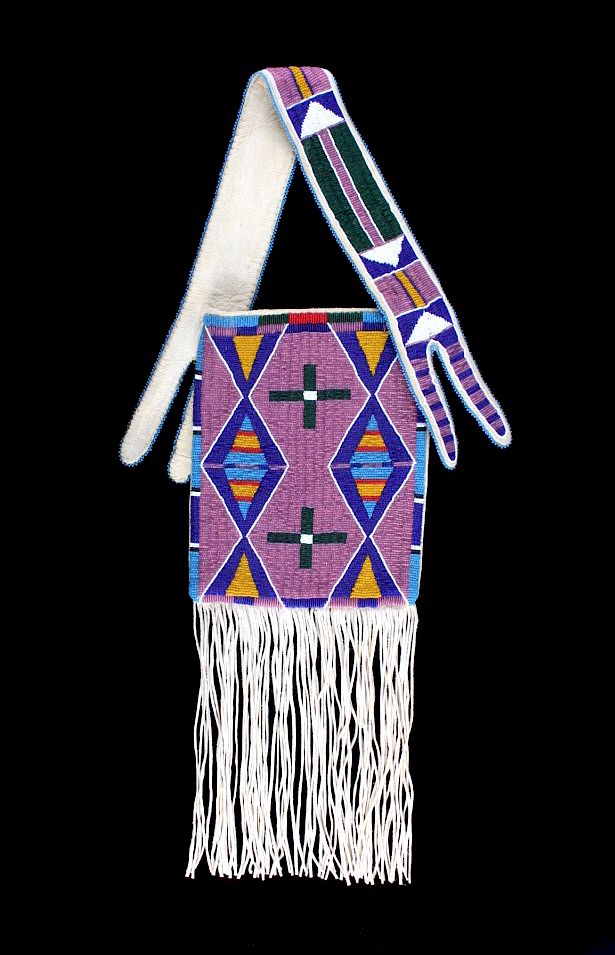 Appraisal: Excellent Sioux Beaded Flat Bag This is an excellent Sioux