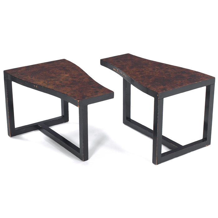 Appraisal: Isabel Barringer Theodore Muller occasional tables by Kittinger pair original