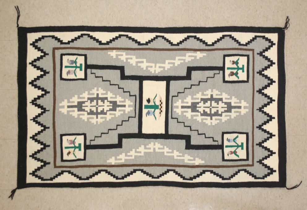 Appraisal: NAVAJO WEAVING storm pattern ' x '