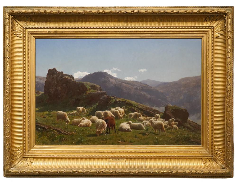 Appraisal: AUGUSTE BONHEUR 'THE SHEEP' OIL ON CANVASAuguste Bonheur France -