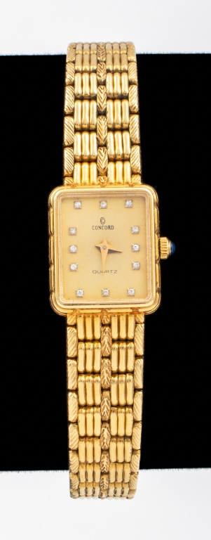 Appraisal: VINTAGE CONCORD K GOLD WATCH Vintage Concord K gold Swiss