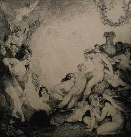 Appraisal: Norman Lindsay - Adolescence facsimile etching edition blind stamp lower