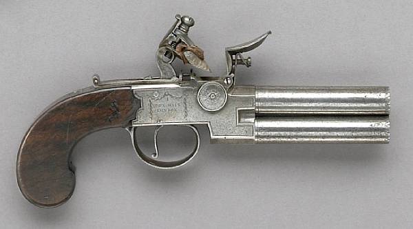 Appraisal: An English tap action flintlock pistol by Nicholsonearly th century