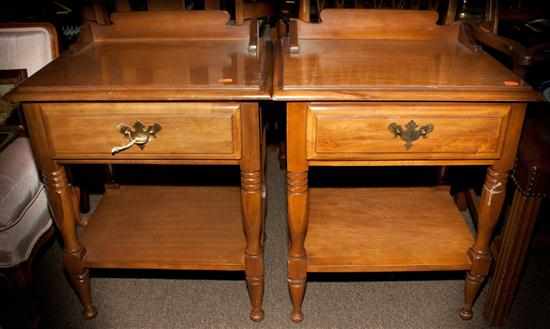 Appraisal: Pair of Federal style maple side stands Estimate - All