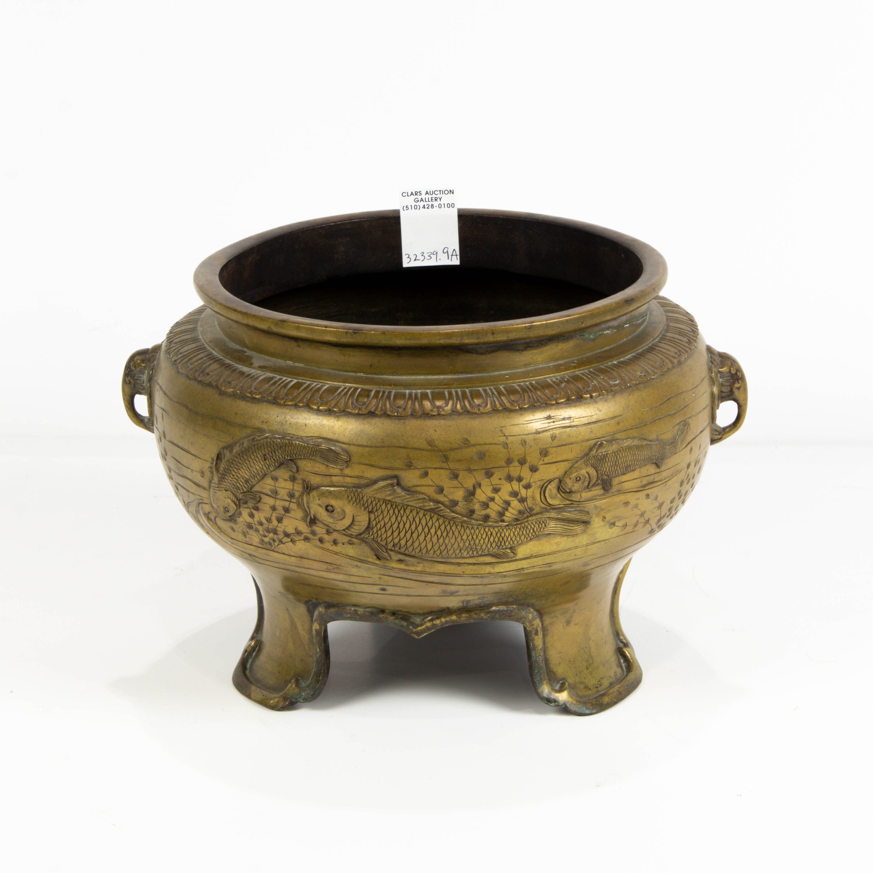 Appraisal: JAPANESE BRONZE TRIPOD CENSER Japanese bronze tripod censer w