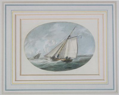 Appraisal: Attributed to Samuel Atkins fl - A cutter sailing to