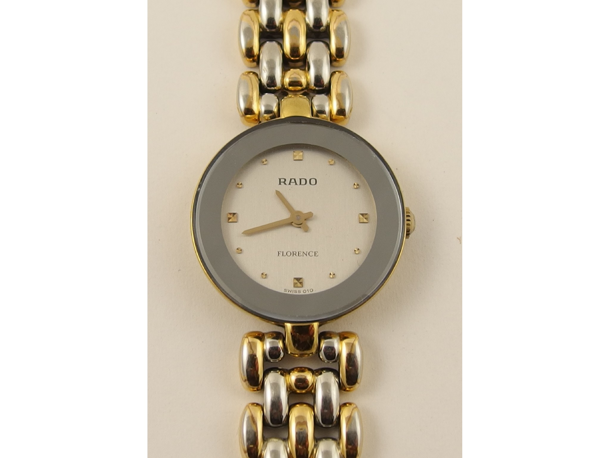 Appraisal: A ladies Rado Florence gold plated watch with mirrored bezel