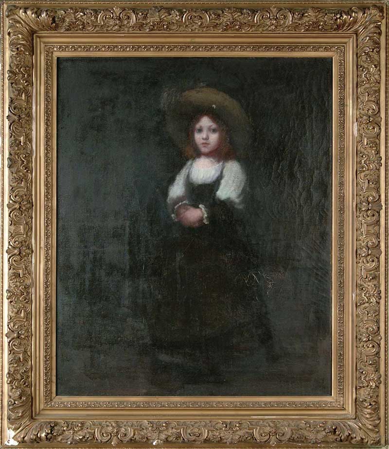 Appraisal: BUTLER PARIS th Century PORTRAIT OF A YOUNG GIRL Oil