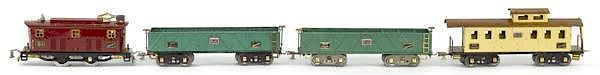 Appraisal: American Flyer standard gauge four-piece train se American Flyer standard