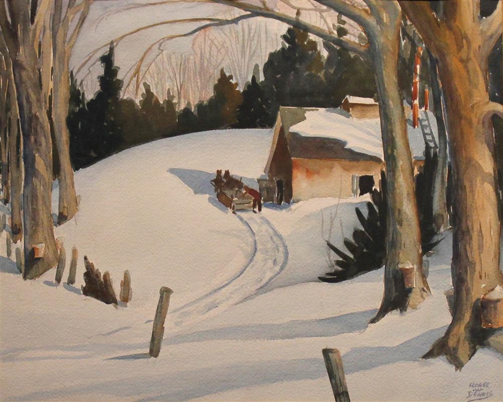 Appraisal: ROGER WILSON DENNIS AMERICAN - SNOWY LANDSCAPE Watercolor x in