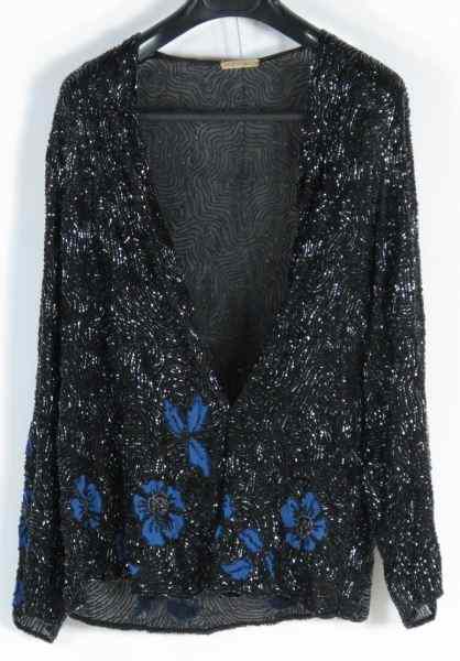 Appraisal: Three Beaded Garments Two Frenchto include an exquisite beaded jacket