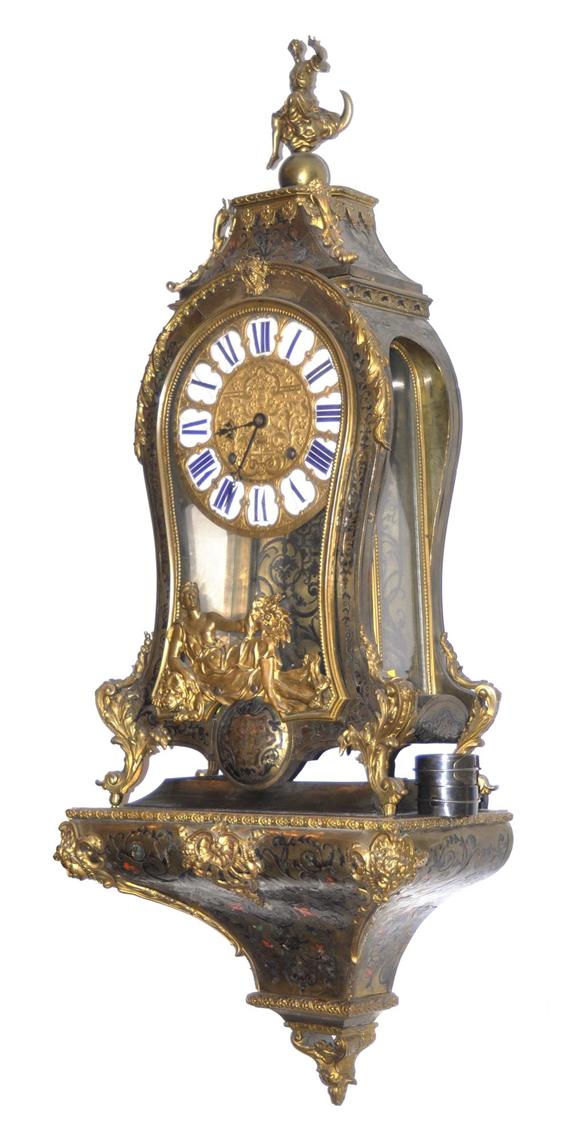 Appraisal: BOULLE CLOCK with plinth Regence the movement signed JEAN JOLLY