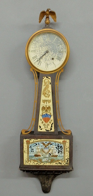 Appraisal: - Presentation banjo clock the face marked Seth Thomas As