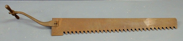 Appraisal: Large iron ice saw Disston Phila USA with maple handle